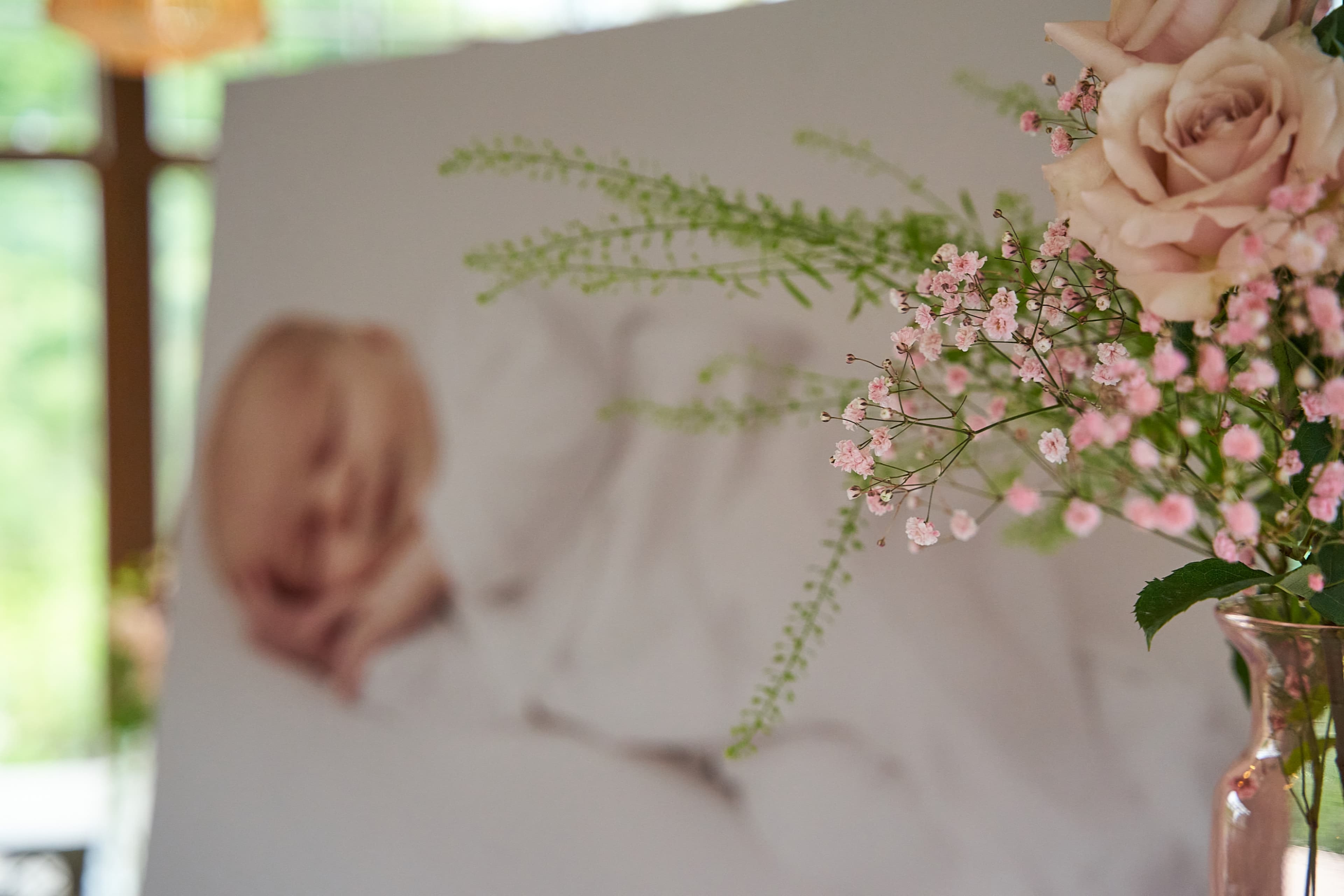 Vier jullie kleine wonder "in een warme setting"